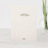 Carte de Pâques florale vintage (Dos)