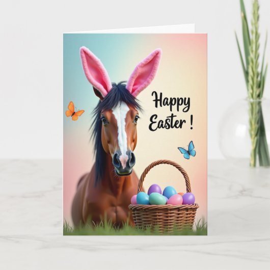 Carte de Pâques Fun Easter Horse (Devant)