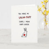 Carte de Pâques Funny Bunny (Fleur jaune)