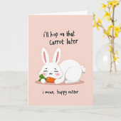 Carte de Pâques Funny Bunny (Fleur jaune)