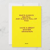 Carte de Pâques Grandsons personnalisée (Dos)