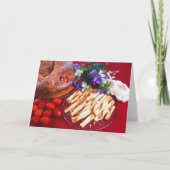 Carte de Pâques grecque avec nourriture (Devant)