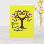 Carte de Pâques Heart Tree (Fleur jaune)