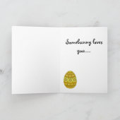 Carte de Pâques heureuse de Winnie le caniche (Intérieur)