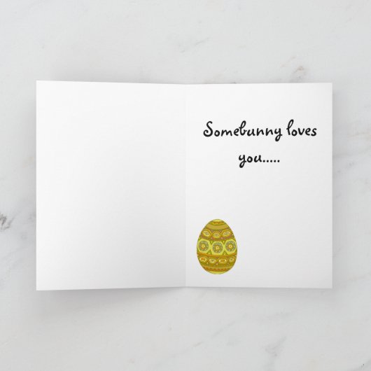 Carte de Pâques heureuse de Winnie le caniche (Intérieur)