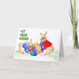 Carte de Pâques Hot Cross Bunnies