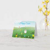 Carte de Pâques joyeuse (Fleur jaune)