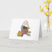 Carte de Pâques joyeuse (Fleur jaune)