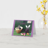 Carte de Pâques joyeuse (Fleur jaune)