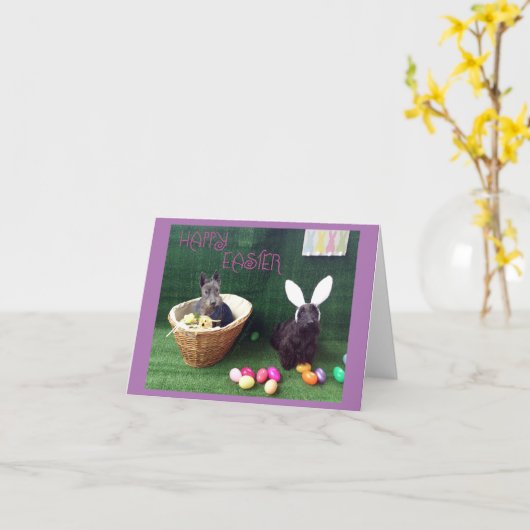 Carte de Pâques joyeuse (Fleur jaune)