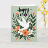 Carte de Pâques Joyeuse avec Oiseau (Fleur jaune)