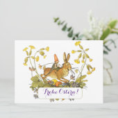 Carte de Pâques joyeuse avec texte allemand de liè (Debout devant)