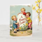 Carte de Pâques Joyeuse Fête (Fleur jaune)