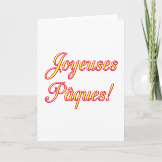 Carte de Pâques joyeuse, français (Devant)