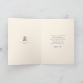 Carte de Pâques Joyeuse Lapin Mignon et Fluffy dan (Intérieur)
