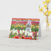 Carte de Pâques joyeuse pour Doodle (Fleur jaune)