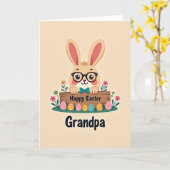 Carte de Pâques joyeuse pour grand-père (Fleur jaune)
