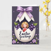 Carte de Pâques Joyeuse Surprise (Fleur jaune)
