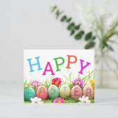 Carte de Pâques Joyeuses (Debout devant)