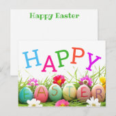 Carte de Pâques Joyeuses (Devant / Derrière)