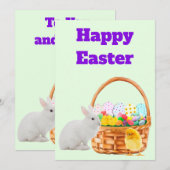 Carte de Pâques joyeuses (Devant / Derrière)