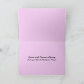 Carte de Pâques Joyeuses Fleurs de Trèfle Rose (Intérieur)