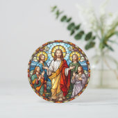 Carte de Pâques Joyeuses Jésus-Christ Disciples (Debout devant)