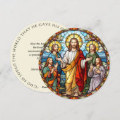 Carte de Pâques Joyeuses Jésus-Christ Disciples (Devant / Derrière)