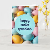Carte de Pâques Joyeuses Œuf Pastel (Fleur jaune)