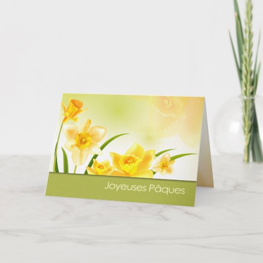 Carte de Pâques Joyeuses Pâques en français (Devant)