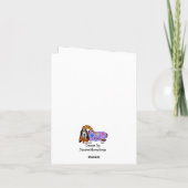 Carte de Pâques Joyeuses pour chien teckel lapin d (Dos)