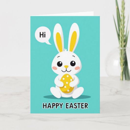 Carte de Pâques Joyeux Lapin (Devant)