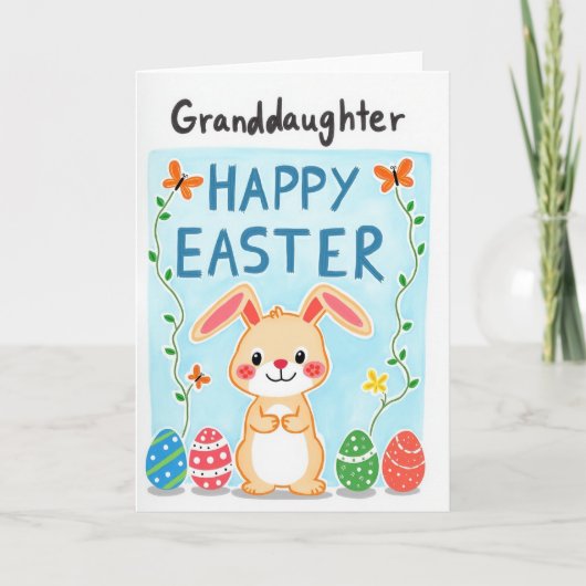 Carte de Pâques Lapin à Points (Devant)