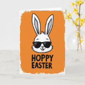 Carte de Pâques Lapin à Texture Fausse (Fleur jaune)