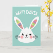 Carte de Pâques Lapin au Pastel (Fleur jaune)