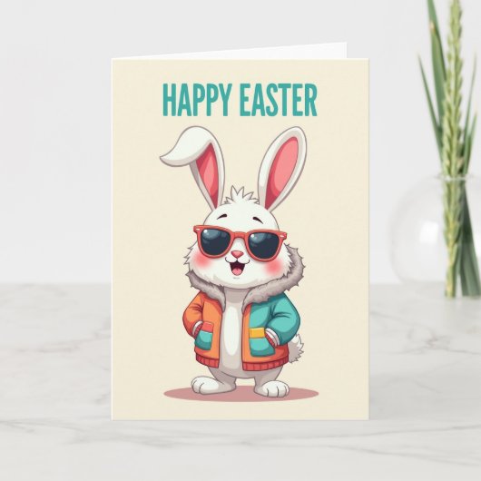 Carte de Pâques Lapin d'Art (Devant)
