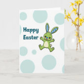 Carte de Pâques Lapin de Printemps (Fleur jaune)