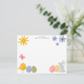 Carte de Pâques Lapin de Printemps (Debout devant)