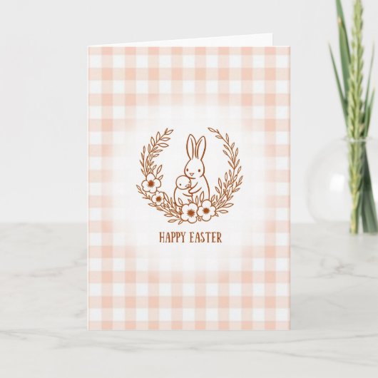 Carte de Pâques Lapin et Oiseau (Devant)