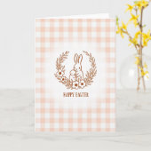 Carte de Pâques Lapin et Oiseau (Fleur jaune)