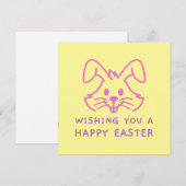 Carte de Pâques Lapin Joyeux (Devant / Derrière)