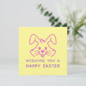 Carte de Pâques Lapin Joyeux (Debout devant)