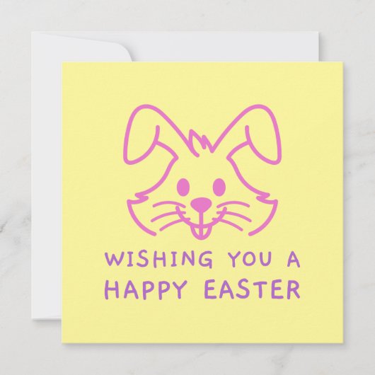 Carte de Pâques Lapin Joyeux (Devant)