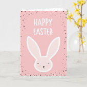 Carte de Pâques Lapin Joyeux (Fleur jaune)