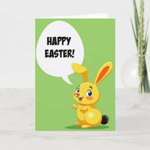 Carte de Pâques Lapin Joyeux