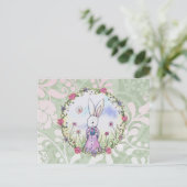 Carte de Pâques lapin mignon (Debout devant)