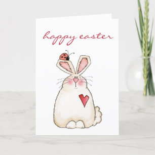 Carte de Pâques - Lapin mignon