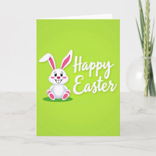 Carte de Pâques Lapin Printemps Joyeux (Devant)