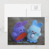 Carte de Pâques Lapins Joyeux (Devant / Derrière)