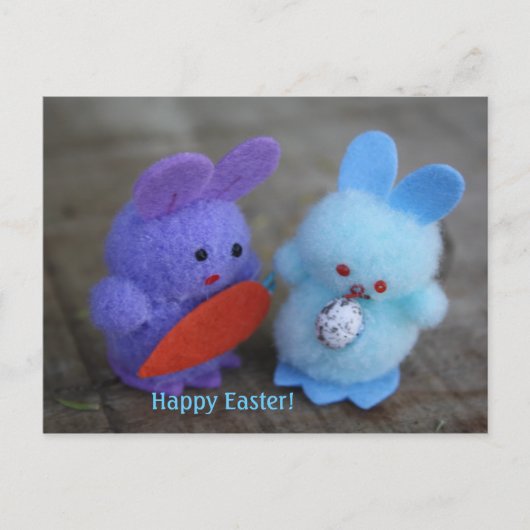 Carte de Pâques Lapins Joyeux (Devant)